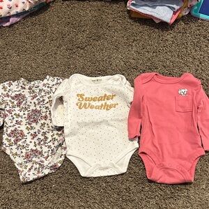 White and Gold 'Sweater Weather' Bodysuit